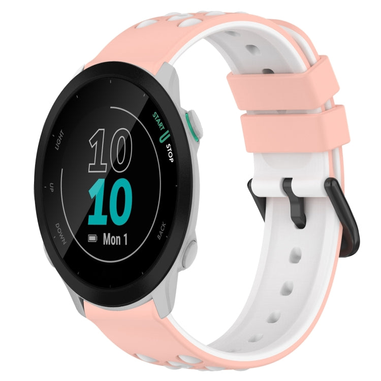 Cinturino in silicone bicolore 20 mm per Garmin Forerunner 55