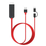 Micro USB USB C 2 in 1, adattatore Android Weton MHL a TV HDMI 1080P HD HDTV Mirroring e cavo di ricarica, a monitor proiettore TV