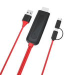 Micro USB USB C 2 in 1, adattatore Android Weton MHL a TV HDMI 1080P HD HDTV Mirroring e cavo di ricarica, a monitor proiettore TV