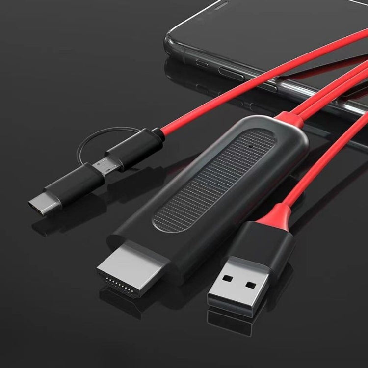 Micro USB USB C 2 in 1, adattatore Android Weton MHL a TV HDMI 1080P HD HDTV Mirroring e cavo di ricarica, a monitor proiettore TV