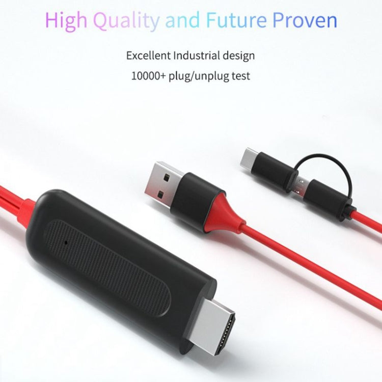 Micro USB USB C 2 in 1, adattatore Android Weton MHL a TV HDMI 1080P HD HDTV Mirroring e cavo di ricarica, a monitor proiettore TV