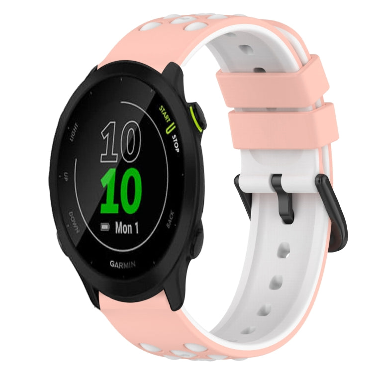 Cinturino in silicone bicolore 22 mm per Garmin Forerunner 55