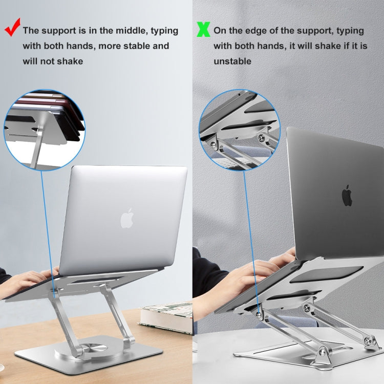 D088 Supporto portatile per laptop regolabile in altezza flessibile con rotazione a 360 gradi in alluminio portatile, D088