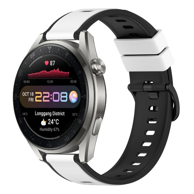 Cinturino in silicone bicolore 22 mm per Huawei Watch 3 Pro New