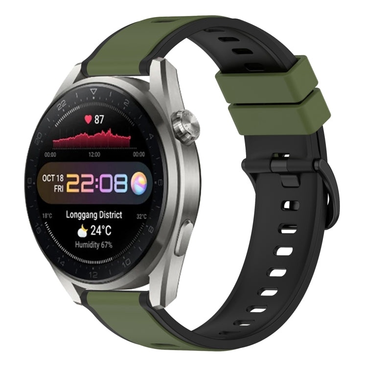 Cinturino in silicone bicolore da 22 mm, For Huawei Watch 3 Pro New