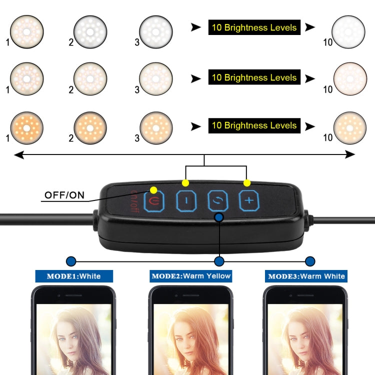 Lampada ad anello LED dimmerabile con supporto smartphone