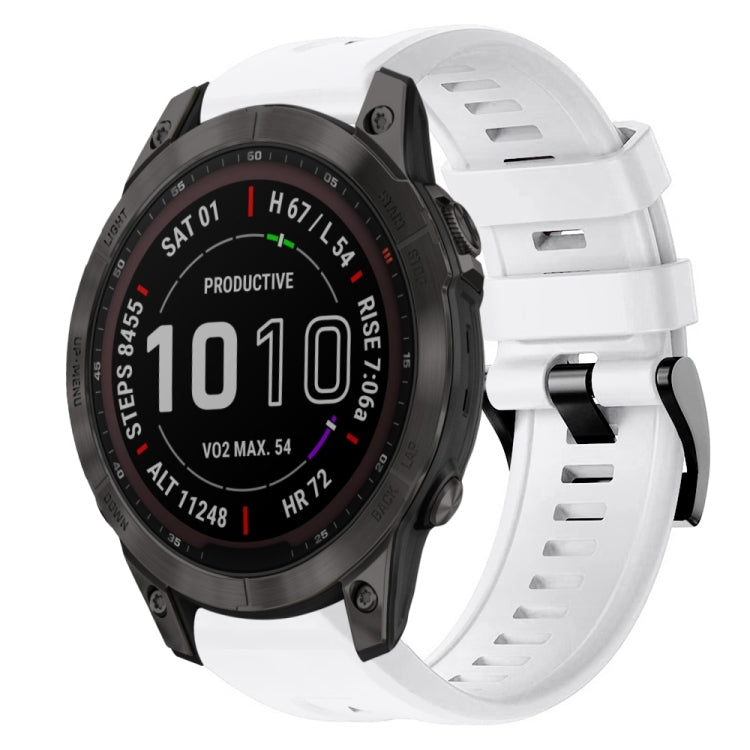 Cinturino in silicone con fibbia metallo per Garmin Fenix 7