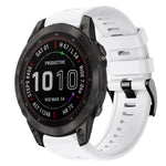 Cinturino in silicone tinta unita con fibbia in metallo, For Garmin Fenix 7, For Garmin Fenix 7 Solar, For Garmin Fenix 7 Sapphire Solar