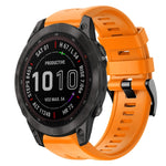 Cinturino in silicone tinta unita con fibbia in metallo, For Garmin Fenix 7, For Garmin Fenix 7 Solar, For Garmin Fenix 7 Sapphire Solar