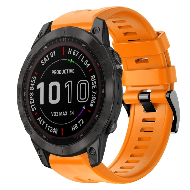 Cinturino in silicone tinta unita con fibbia in metallo, For Garmin Fenix 7, For Garmin Fenix 7 Solar, For Garmin Fenix 7 Sapphire Solar