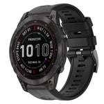 Cinturino in silicone tinta unita con fibbia in metallo, For Garmin Fenix 7, For Garmin Fenix 7 Solar, For Garmin Fenix 7 Sapphire Solar
