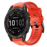 Cinturino in silicone tinta unita con fibbia in metallo, For Garmin Fenix 7, For Garmin Fenix 7 Solar, For Garmin Fenix 7 Sapphire Solar