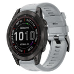 Cinturino in silicone tinta unita con fibbia in metallo, For Garmin Fenix 7, For Garmin Fenix 7 Solar, For Garmin Fenix 7 Sapphire Solar