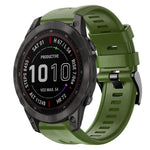 Cinturino in silicone tinta unita con fibbia in metallo, For Garmin Fenix 7, For Garmin Fenix 7 Solar, For Garmin Fenix 7 Sapphire Solar