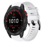 Cinturino in silicone tinta unita con fibbia in metallo, For Garmin Fenix 7, For Garmin Fenix 7 Solar, For Garmin Fenix 7 Sapphire Solar