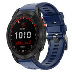 Cinturino in silicone tinta unita con fibbia in metallo, For Garmin Fenix 7, For Garmin Fenix 7 Solar, For Garmin Fenix 7 Sapphire Solar