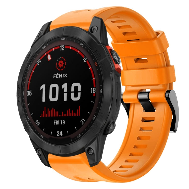 Cinturino in silicone tinta unita con fibbia in metallo, For Garmin Fenix 7, For Garmin Fenix 7 Solar, For Garmin Fenix 7 Sapphire Solar