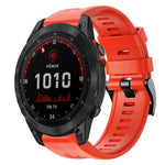 Cinturino in silicone tinta unita con fibbia in metallo, For Garmin Fenix 7, For Garmin Fenix 7 Solar, For Garmin Fenix 7 Sapphire Solar