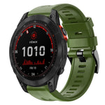 Cinturino in silicone tinta unita con fibbia in metallo, For Garmin Fenix 7, For Garmin Fenix 7 Solar, For Garmin Fenix 7 Sapphire Solar