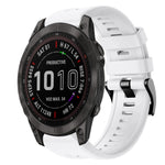 Cinturino in silicone tinta unita con fibbia in metallo, For Garmin Fenix 7, For Garmin Fenix 7 Solar, For Garmin Fenix 7 Sapphire Solar