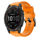 Cinturino in silicone tinta unita con fibbia in metallo, For Garmin Fenix 7, For Garmin Fenix 7 Solar, For Garmin Fenix 7 Sapphire Solar