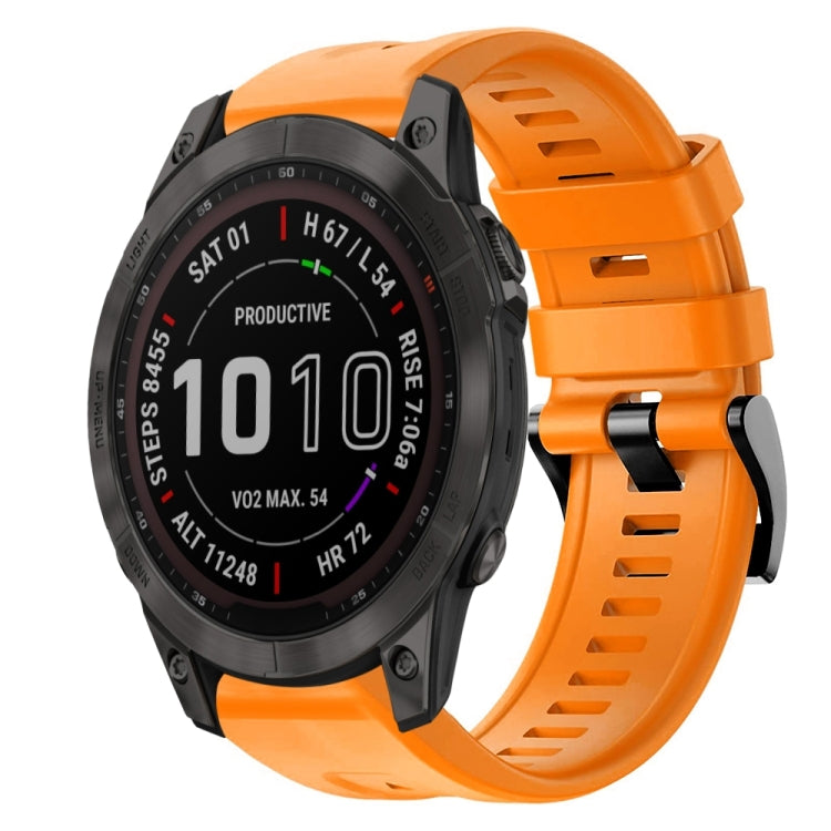 Cinturino in silicone tinta unita con fibbia in metallo, For Garmin Fenix 7, For Garmin Fenix 7 Solar, For Garmin Fenix 7 Sapphire Solar