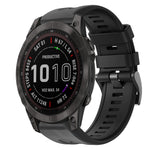 Cinturino in silicone tinta unita con fibbia in metallo, For Garmin Fenix 7, For Garmin Fenix 7 Solar, For Garmin Fenix 7 Sapphire Solar