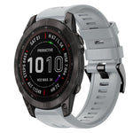 Cinturino in silicone tinta unita con fibbia in metallo, For Garmin Fenix 7, For Garmin Fenix 7 Solar, For Garmin Fenix 7 Sapphire Solar