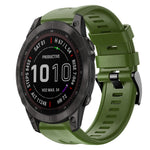 Cinturino in silicone tinta unita con fibbia in metallo, For Garmin Fenix 7, For Garmin Fenix 7 Solar, For Garmin Fenix 7 Sapphire Solar