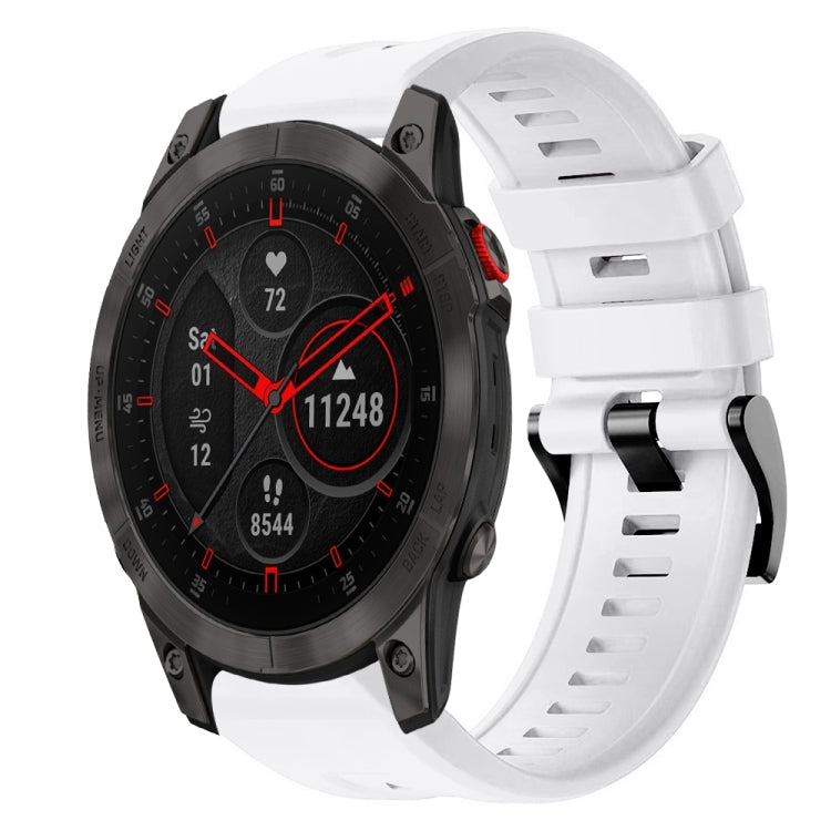 Cinturino in silicone tinta unita con fibbia in metallo, For Garmin Descent G1, For Garmin EPIX Gen 2, For Garmin Instinct 2