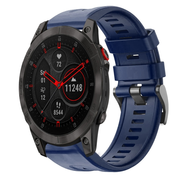 Cinturino in silicone tinta unita con fibbia in metallo, For Garmin Descent G1, For Garmin EPIX Gen 2, For Garmin Instinct 2