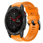 Cinturino in silicone tinta unita con fibbia in metallo, For Garmin Descent G1, For Garmin EPIX Gen 2, For Garmin Instinct 2