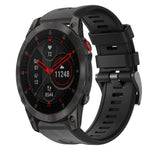 Cinturino in silicone tinta unita con fibbia in metallo, For Garmin Descent G1, For Garmin EPIX Gen 2, For Garmin Instinct 2