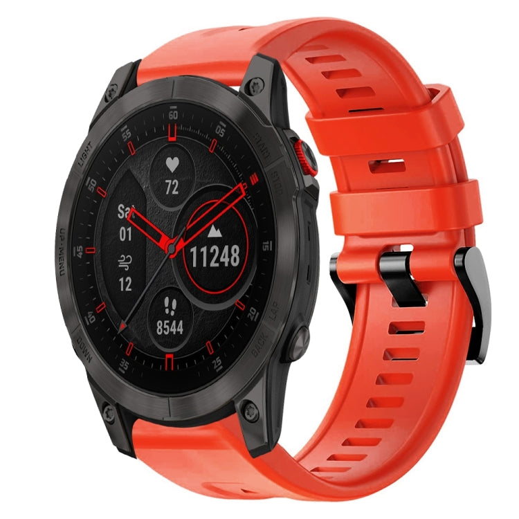 Cinturino in silicone tinta unita con fibbia in metallo, For Garmin Descent G1, For Garmin EPIX Gen 2, For Garmin Instinct 2
