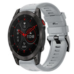 Cinturino in silicone tinta unita con fibbia in metallo, For Garmin Descent G1, For Garmin EPIX Gen 2, For Garmin Instinct 2