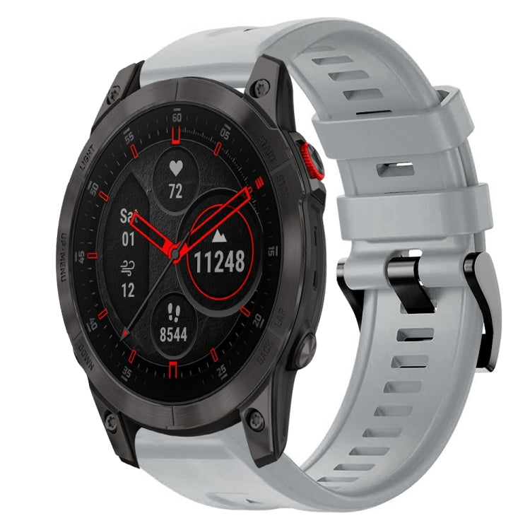 Cinturino in silicone tinta unita con fibbia in metallo, For Garmin Descent G1, For Garmin EPIX Gen 2, For Garmin Instinct 2
