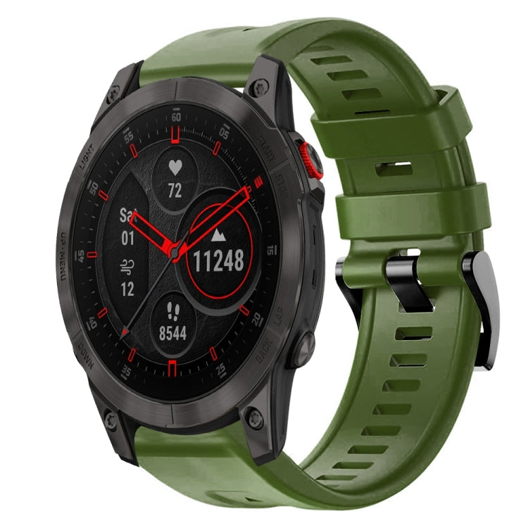 Cinturino in silicone tinta unita con fibbia in metallo, For Garmin Descent G1, For Garmin EPIX Gen 2, For Garmin Instinct 2