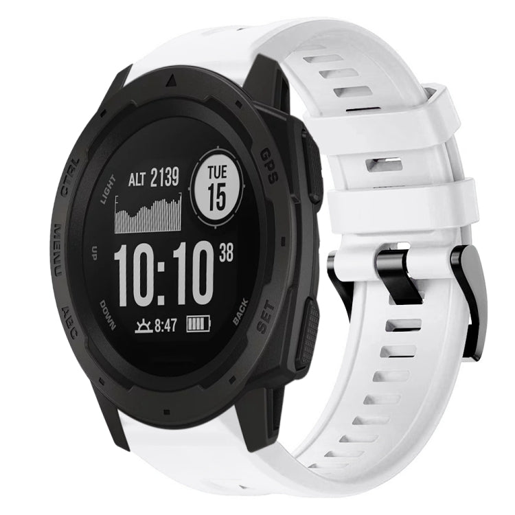 Cinturino in silicone tinta unita con fibbia in metallo, For  Garmin Instinct, For Garmin Approach S62, For Garmin Fenix 6 GPS