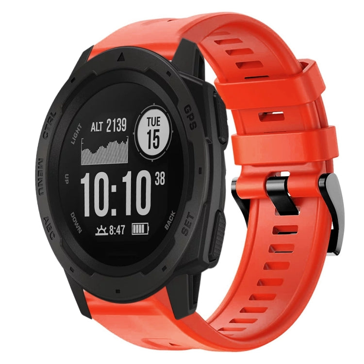Cinturino in silicone tinta unita con fibbia in metallo, For  Garmin Instinct, For Garmin Approach S62, For Garmin Fenix 6 GPS