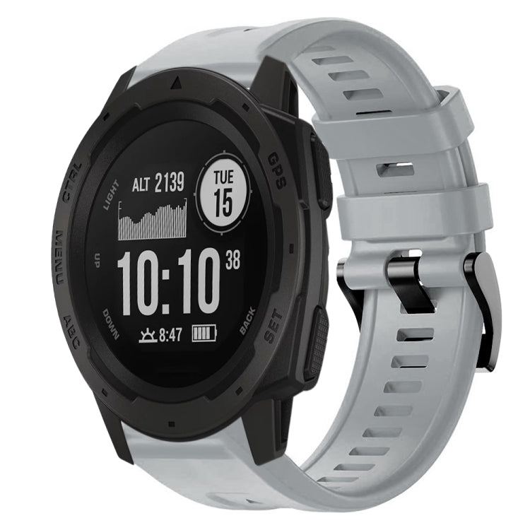 Cinturino in silicone tinta unita con fibbia in metallo, For  Garmin Instinct, For Garmin Approach S62, For Garmin Fenix 6 GPS