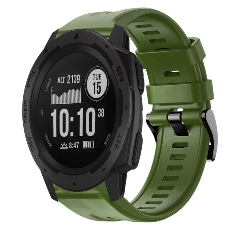 Cinturino in silicone tinta unita con fibbia in metallo, For  Garmin Instinct, For Garmin Approach S62, For Garmin Fenix 6 GPS