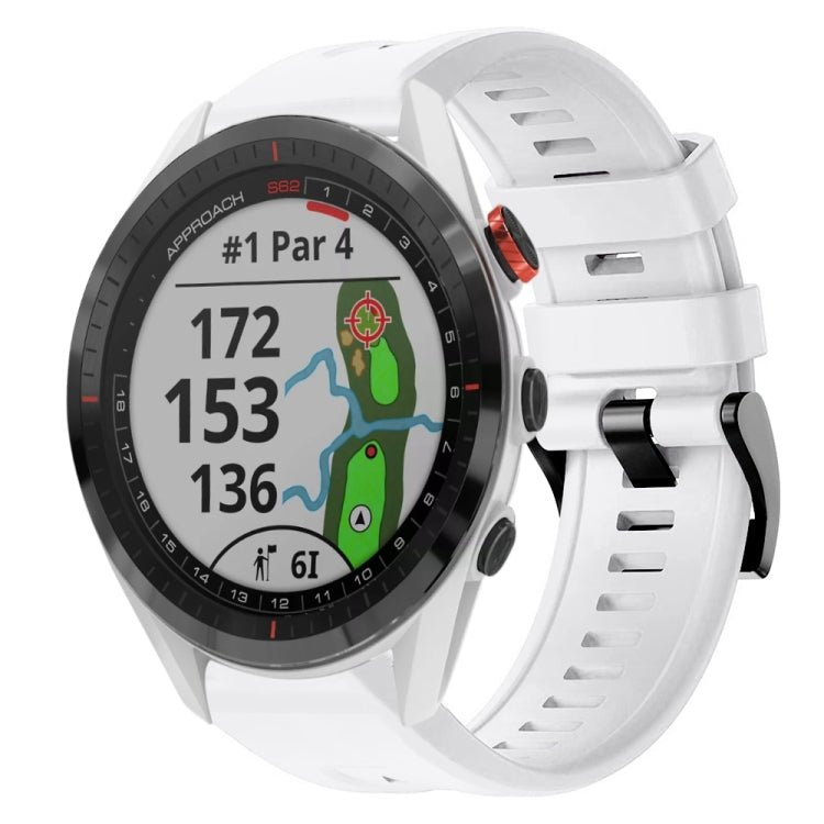 Cinturino in silicone tinta unita con fibbia in metallo, For  Garmin Instinct, For Garmin Approach S62, For Garmin Fenix 6 GPS