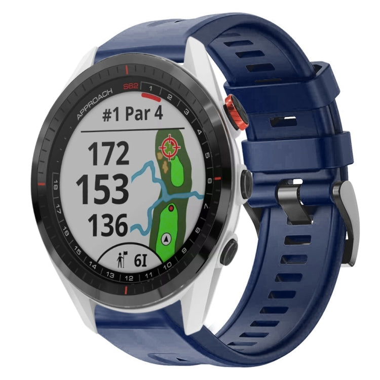 Cinturino in silicone tinta unita con fibbia in metallo, For  Garmin Instinct, For Garmin Approach S62, For Garmin Fenix 6 GPS