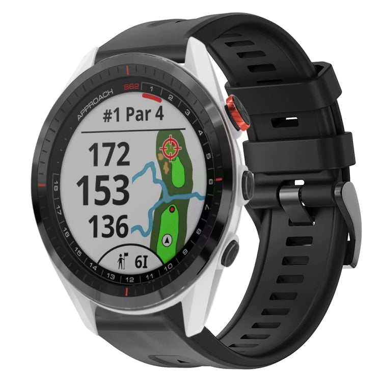 Cinturino in silicone tinta unita con fibbia in metallo, For  Garmin Instinct, For Garmin Approach S62, For Garmin Fenix 6 GPS
