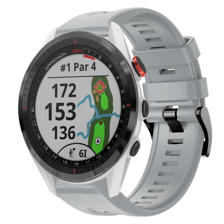 Cinturino in silicone tinta unita con fibbia in metallo, For  Garmin Instinct, For Garmin Approach S62, For Garmin Fenix 6 GPS
