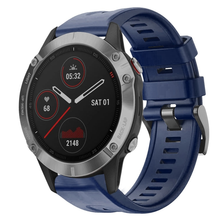 Cinturino in silicone tinta unita con fibbia in metallo, For  Garmin Instinct, For Garmin Approach S62, For Garmin Fenix 6 GPS