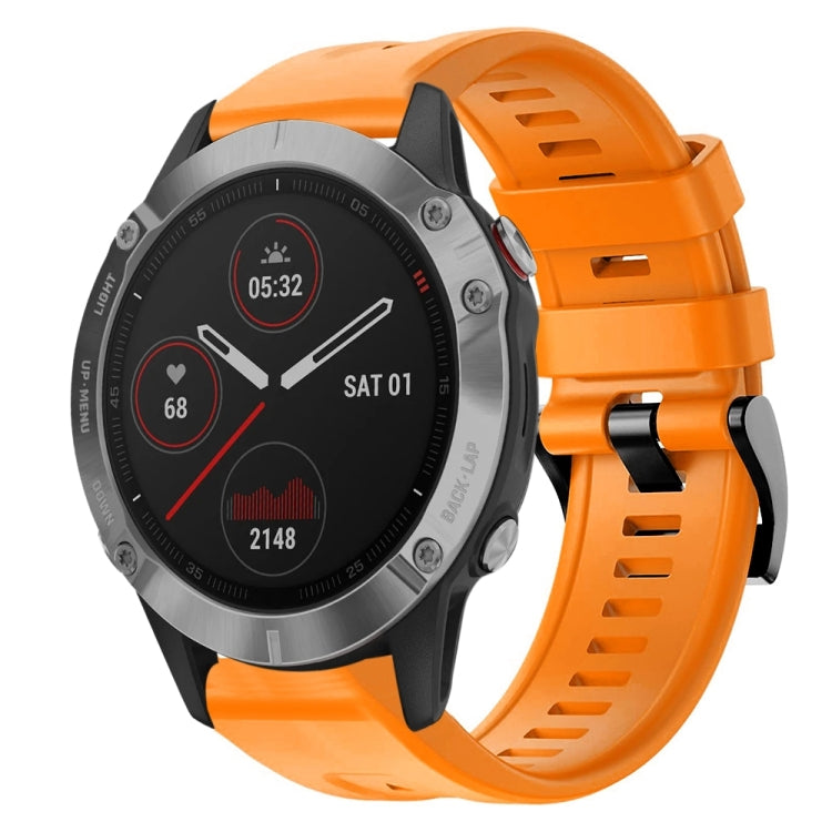 Cinturino in silicone tinta unita con fibbia in metallo, For  Garmin Instinct, For Garmin Approach S62, For Garmin Fenix 6 GPS