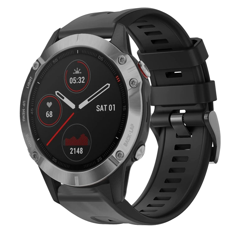 Cinturino in silicone tinta unita con fibbia in metallo, For  Garmin Instinct, For Garmin Approach S62, For Garmin Fenix 6 GPS