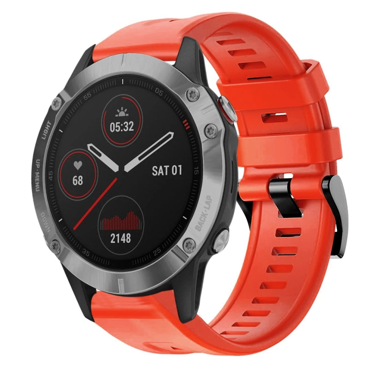 Cinturino in silicone tinta unita con fibbia in metallo, For  Garmin Instinct, For Garmin Approach S62, For Garmin Fenix 6 GPS