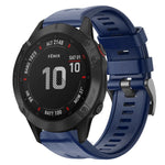 Cinturino in silicone tinta unita con fibbia in metallo, For Garmin Fenix 6 Pro GPS, For Garmin Fenix 6 Sapphire GPS, For Garmin Fenix 5